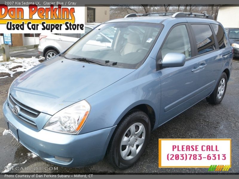 Glacier Blue / Gray 2007 Kia Sedona LX