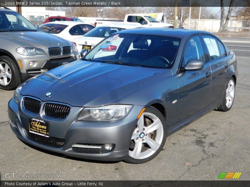 Tasman Green Metallic / Black 2009 BMW 3 Series 335i Sedan