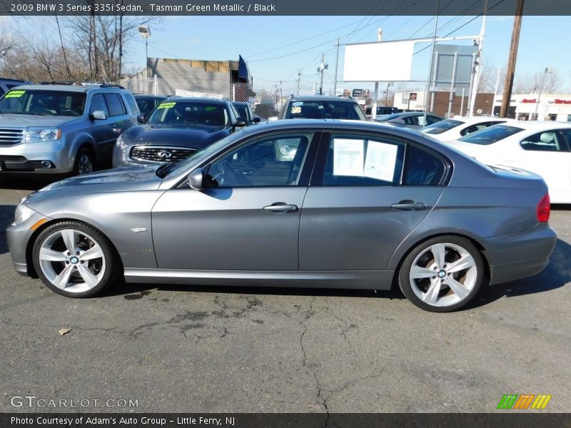 Tasman Green Metallic / Black 2009 BMW 3 Series 335i Sedan