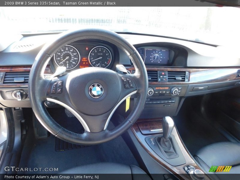 Tasman Green Metallic / Black 2009 BMW 3 Series 335i Sedan