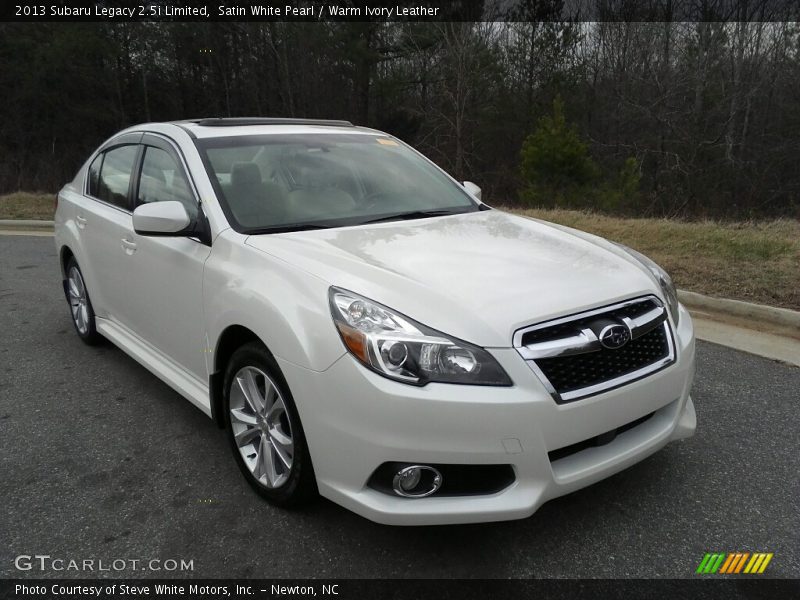 Satin White Pearl / Warm Ivory Leather 2013 Subaru Legacy 2.5i Limited