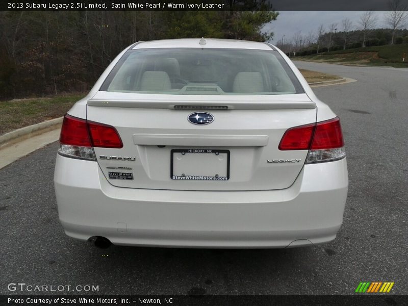 Satin White Pearl / Warm Ivory Leather 2013 Subaru Legacy 2.5i Limited