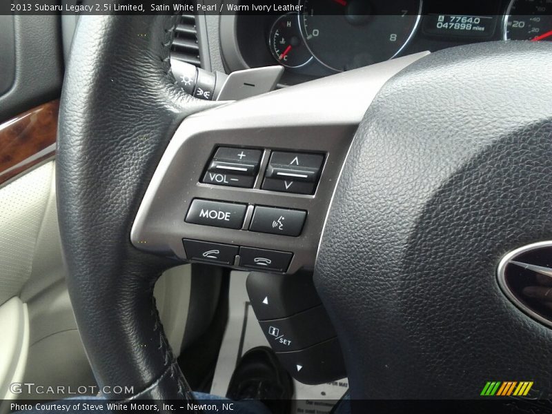 Satin White Pearl / Warm Ivory Leather 2013 Subaru Legacy 2.5i Limited