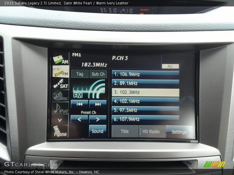 Satin White Pearl / Warm Ivory Leather 2013 Subaru Legacy 2.5i Limited