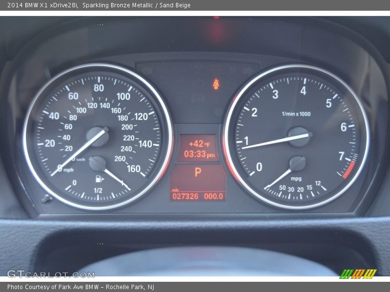 Sparkling Bronze Metallic / Sand Beige 2014 BMW X1 xDrive28i