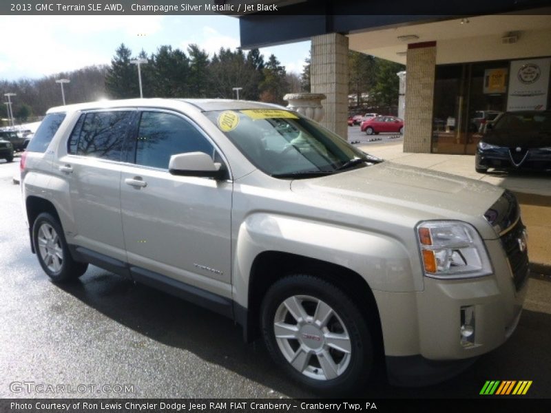 Champagne Silver Metallic / Jet Black 2013 GMC Terrain SLE AWD