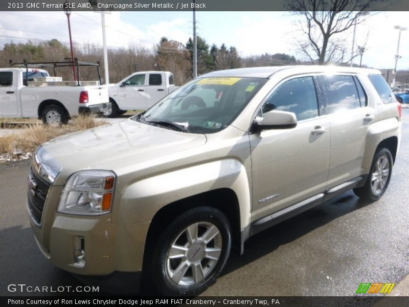 Champagne Silver Metallic / Jet Black 2013 GMC Terrain SLE AWD