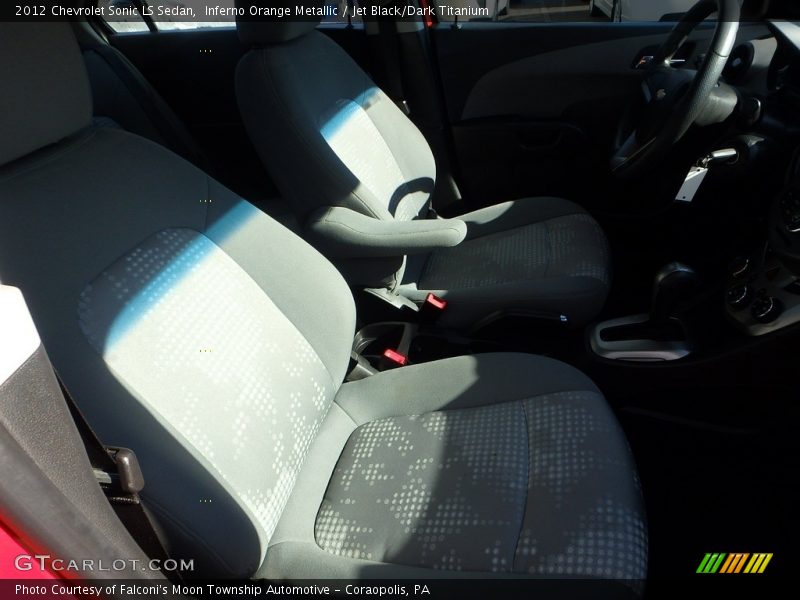 Inferno Orange Metallic / Jet Black/Dark Titanium 2012 Chevrolet Sonic LS Sedan