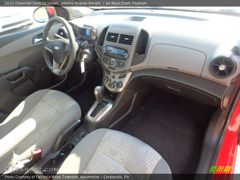 Inferno Orange Metallic / Jet Black/Dark Titanium 2012 Chevrolet Sonic LS Sedan