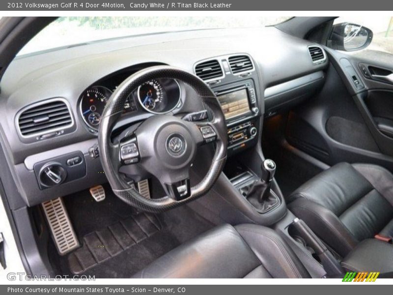 Candy White / R Titan Black Leather 2012 Volkswagen Golf R 4 Door 4Motion