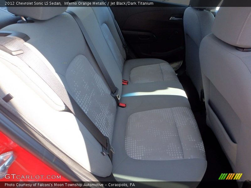 Inferno Orange Metallic / Jet Black/Dark Titanium 2012 Chevrolet Sonic LS Sedan