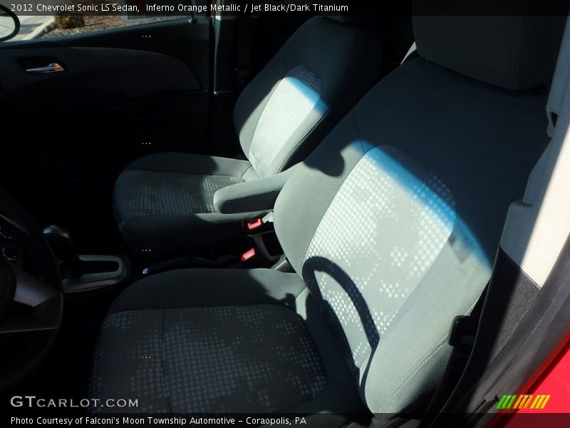 Inferno Orange Metallic / Jet Black/Dark Titanium 2012 Chevrolet Sonic LS Sedan