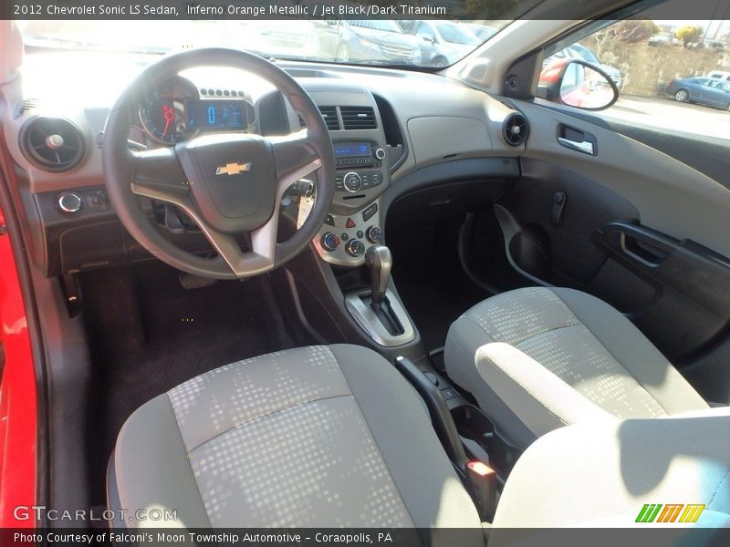 Inferno Orange Metallic / Jet Black/Dark Titanium 2012 Chevrolet Sonic LS Sedan