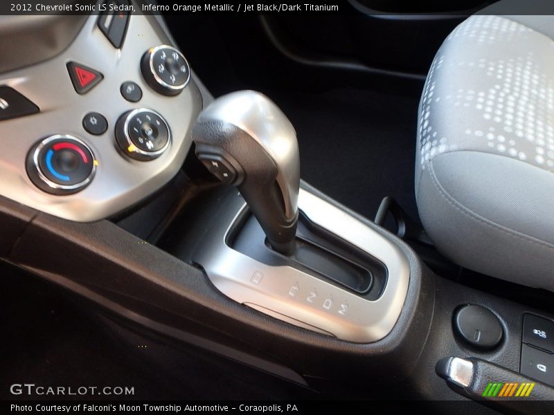 Inferno Orange Metallic / Jet Black/Dark Titanium 2012 Chevrolet Sonic LS Sedan