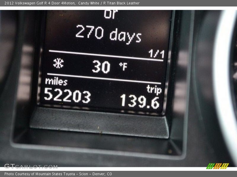 Candy White / R Titan Black Leather 2012 Volkswagen Golf R 4 Door 4Motion