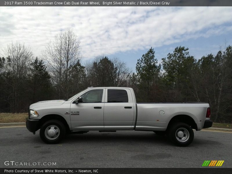 Bright Silver Metallic / Black/Diesel Gray 2017 Ram 3500 Tradesman Crew Cab Dual Rear Wheel