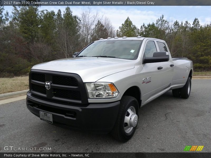 Bright Silver Metallic / Black/Diesel Gray 2017 Ram 3500 Tradesman Crew Cab Dual Rear Wheel