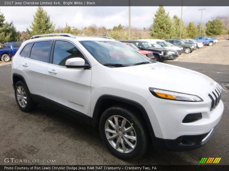 Bright White / Black 2017 Jeep Cherokee Limited 4x4