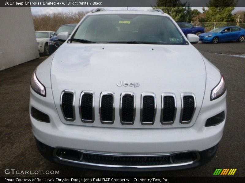 Bright White / Black 2017 Jeep Cherokee Limited 4x4