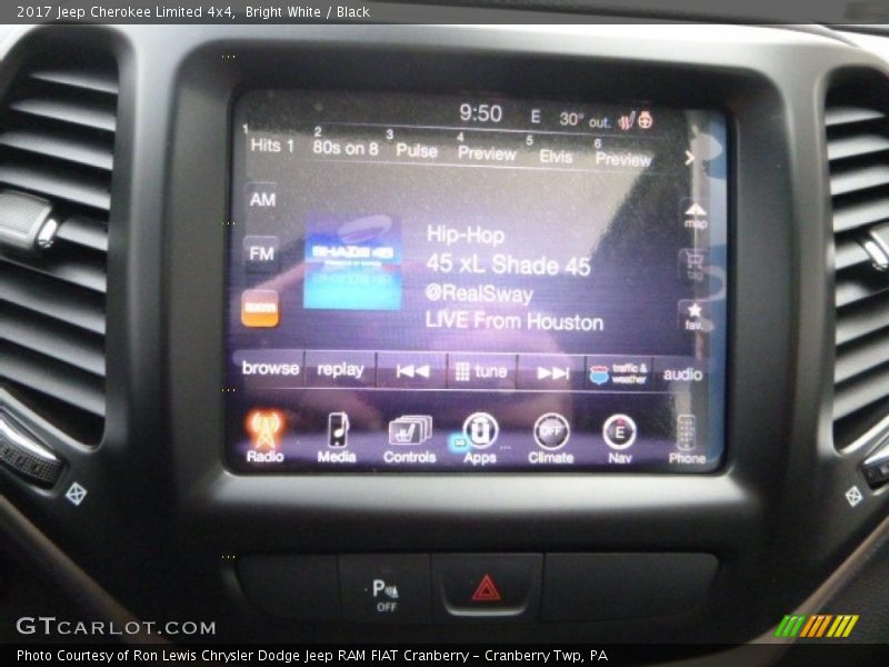 Bright White / Black 2017 Jeep Cherokee Limited 4x4