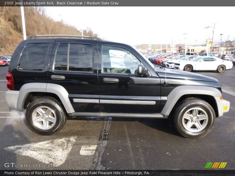 Black Clearcoat / Medium Slate Gray 2005 Jeep Liberty Sport 4x4