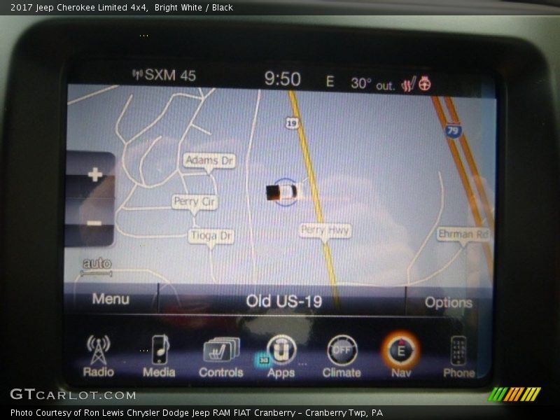 Bright White / Black 2017 Jeep Cherokee Limited 4x4