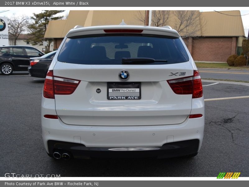 Alpine White / Black 2017 BMW X3 xDrive35i