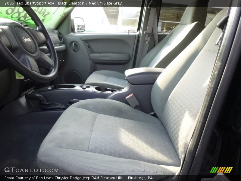 Black Clearcoat / Medium Slate Gray 2005 Jeep Liberty Sport 4x4