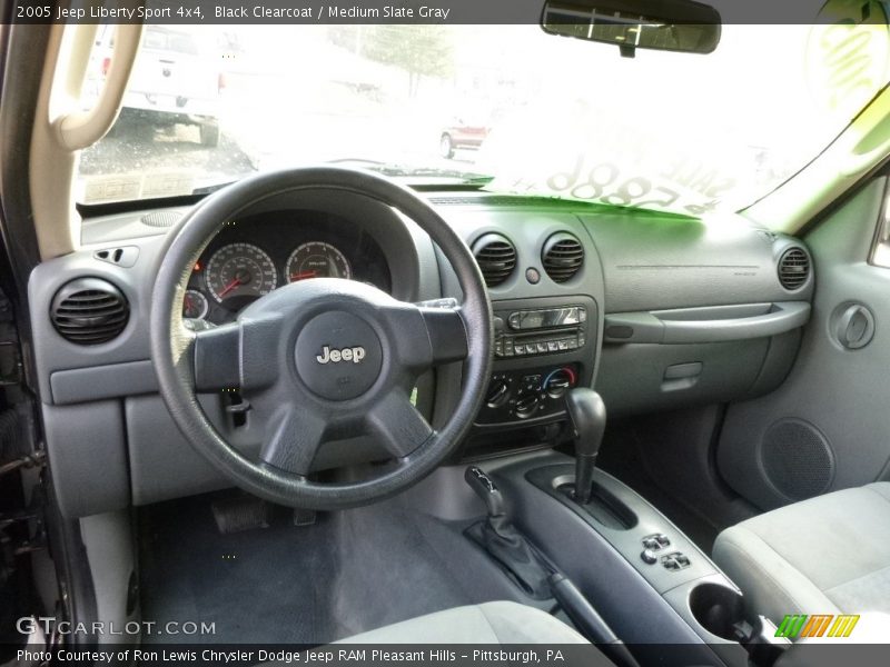 Black Clearcoat / Medium Slate Gray 2005 Jeep Liberty Sport 4x4