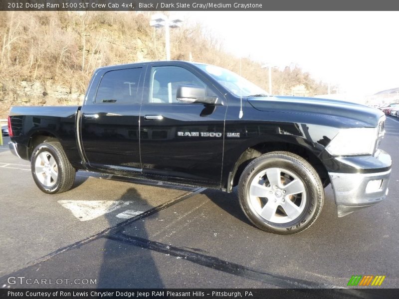 Black / Dark Slate Gray/Medium Graystone 2012 Dodge Ram 1500 SLT Crew Cab 4x4