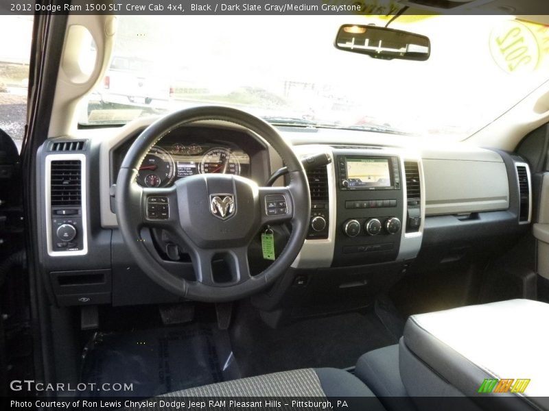 Black / Dark Slate Gray/Medium Graystone 2012 Dodge Ram 1500 SLT Crew Cab 4x4