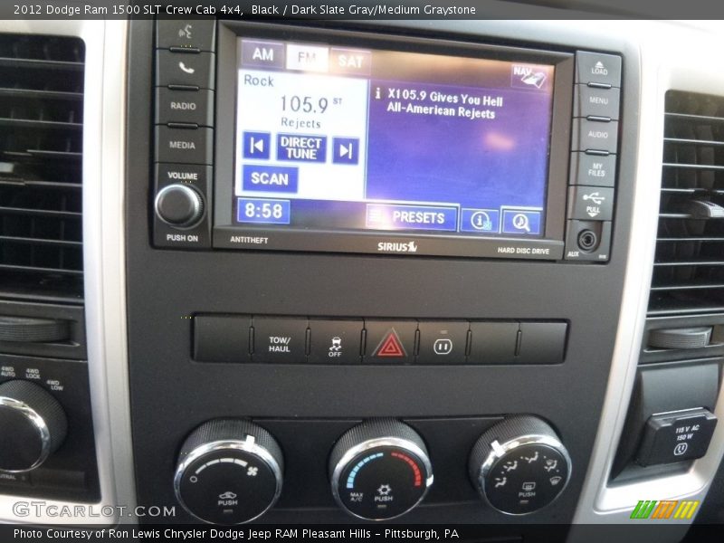 Black / Dark Slate Gray/Medium Graystone 2012 Dodge Ram 1500 SLT Crew Cab 4x4