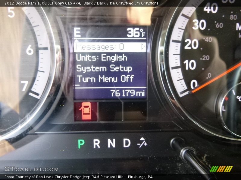 Black / Dark Slate Gray/Medium Graystone 2012 Dodge Ram 1500 SLT Crew Cab 4x4