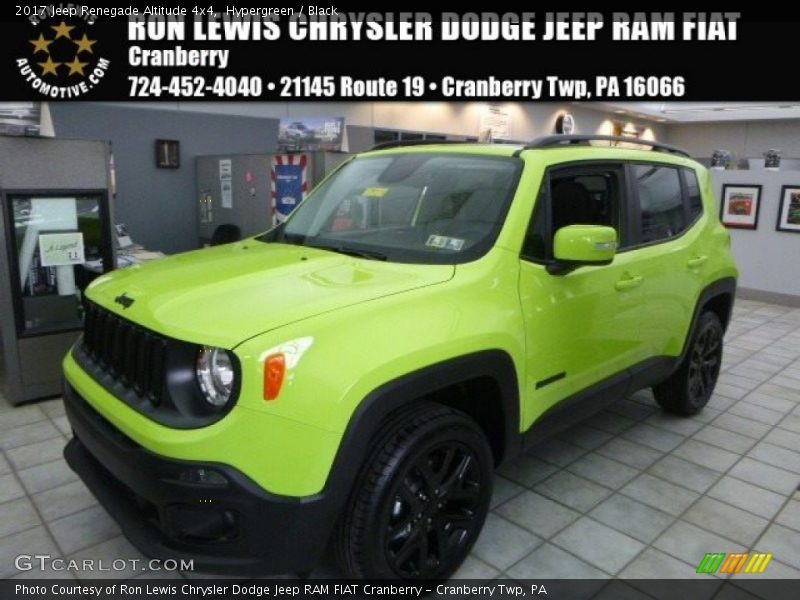 Hypergreen / Black 2017 Jeep Renegade Altitude 4x4