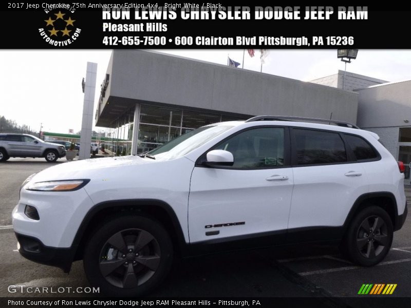 Bright White / Black 2017 Jeep Cherokee 75th Anniversary Edition 4x4