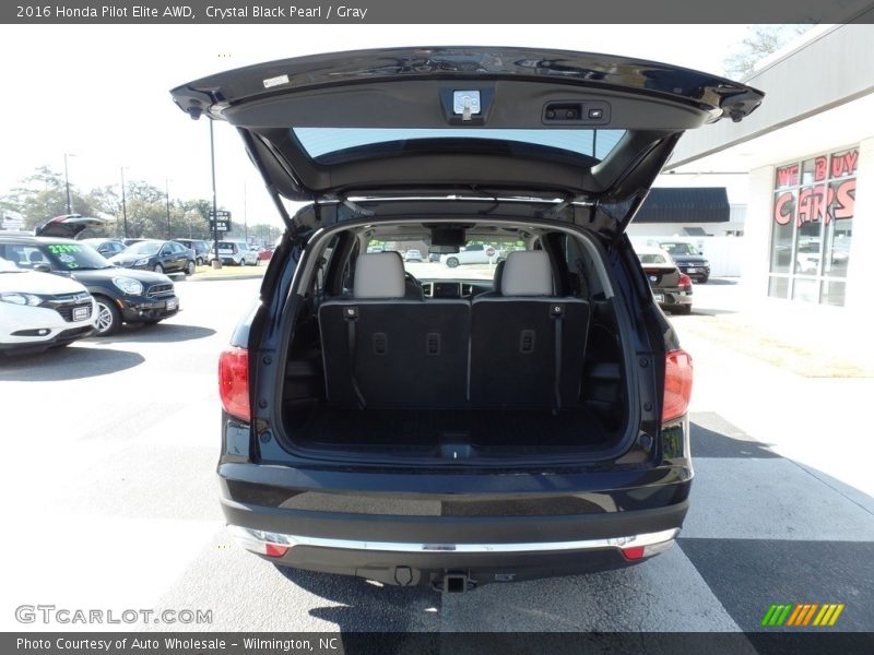 Crystal Black Pearl / Gray 2016 Honda Pilot Elite AWD