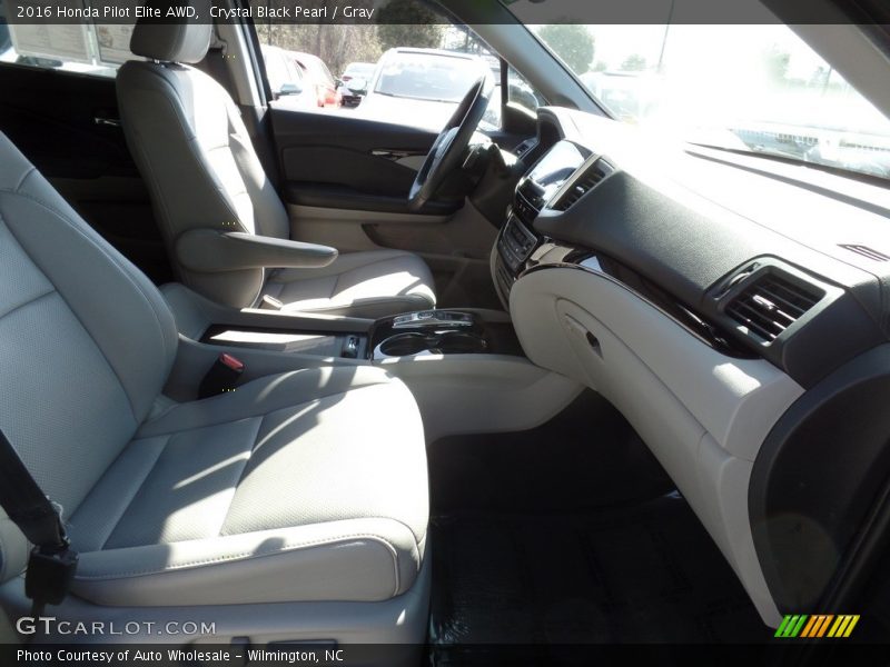 Crystal Black Pearl / Gray 2016 Honda Pilot Elite AWD