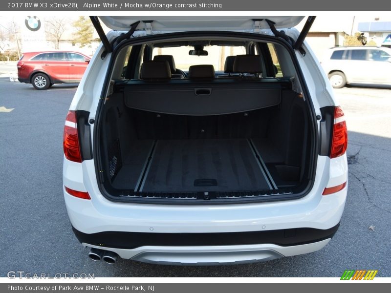 Alpine White / Mocha w/Orange contrast stitching 2017 BMW X3 xDrive28i