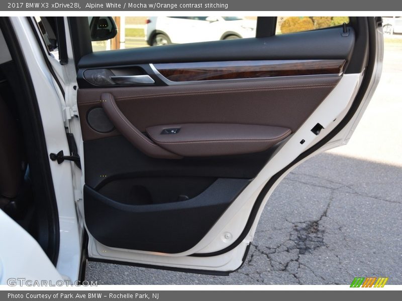 Alpine White / Mocha w/Orange contrast stitching 2017 BMW X3 xDrive28i