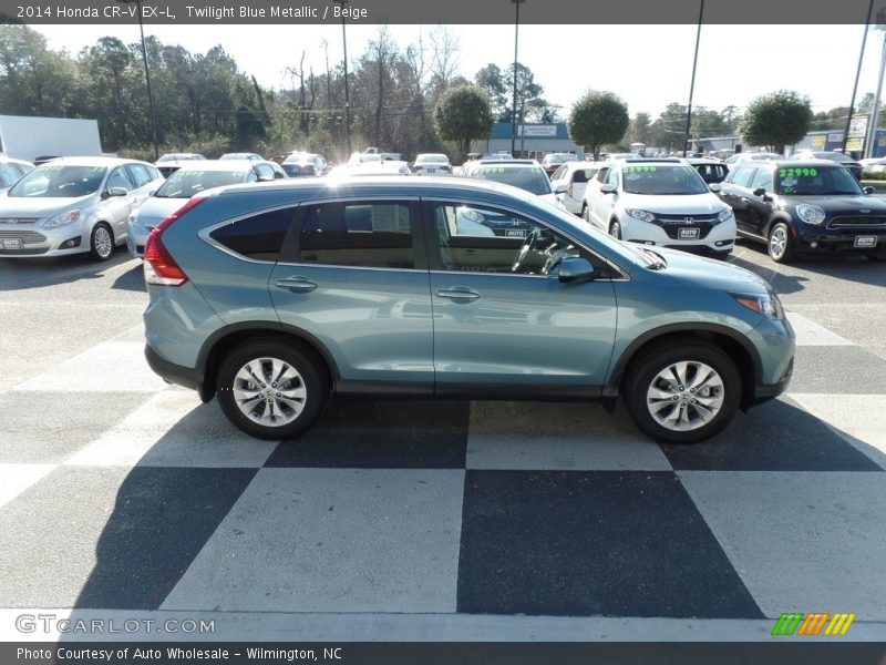 Twilight Blue Metallic / Beige 2014 Honda CR-V EX-L