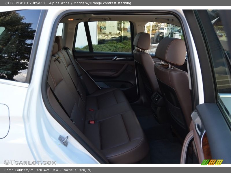 Alpine White / Mocha w/Orange contrast stitching 2017 BMW X3 xDrive28i