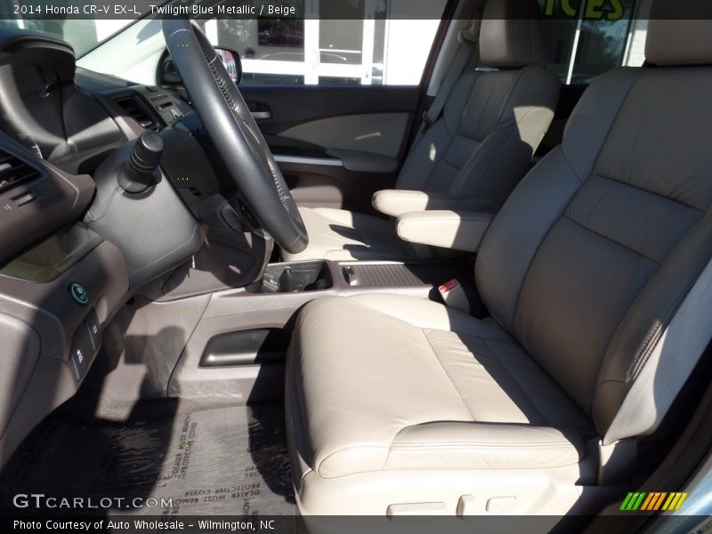 Twilight Blue Metallic / Beige 2014 Honda CR-V EX-L