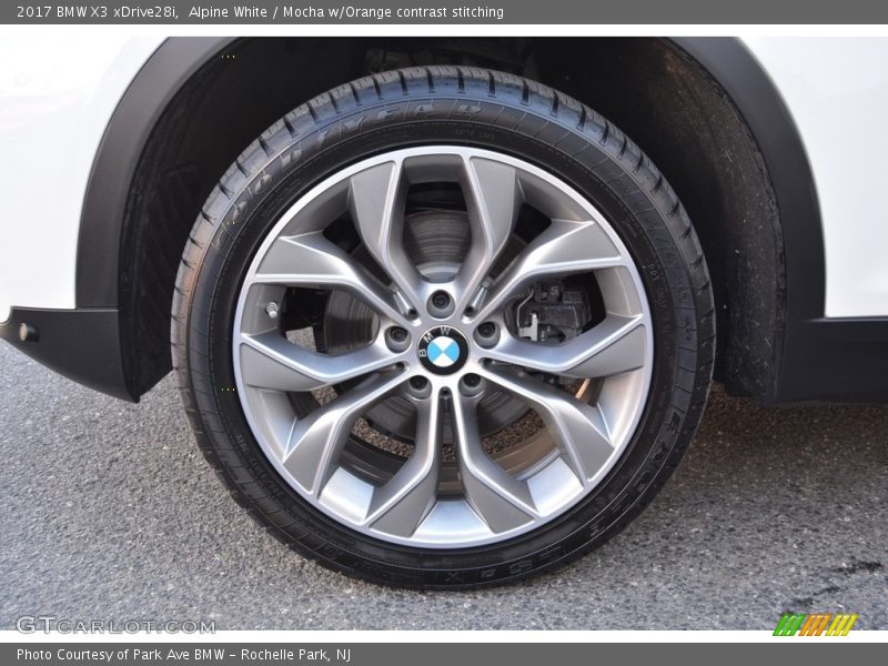 Alpine White / Mocha w/Orange contrast stitching 2017 BMW X3 xDrive28i