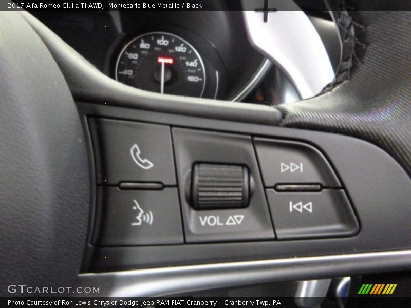 Controls of 2017 Giulia Ti AWD