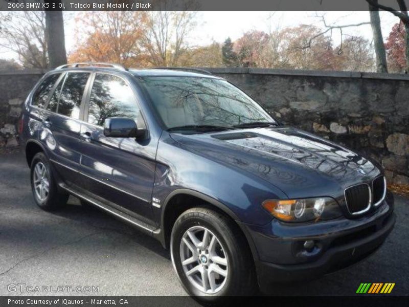 Toledo Blue Metallic / Black 2006 BMW X5 3.0i