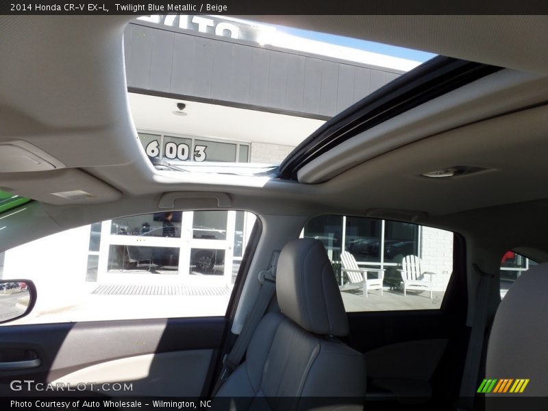 Twilight Blue Metallic / Beige 2014 Honda CR-V EX-L