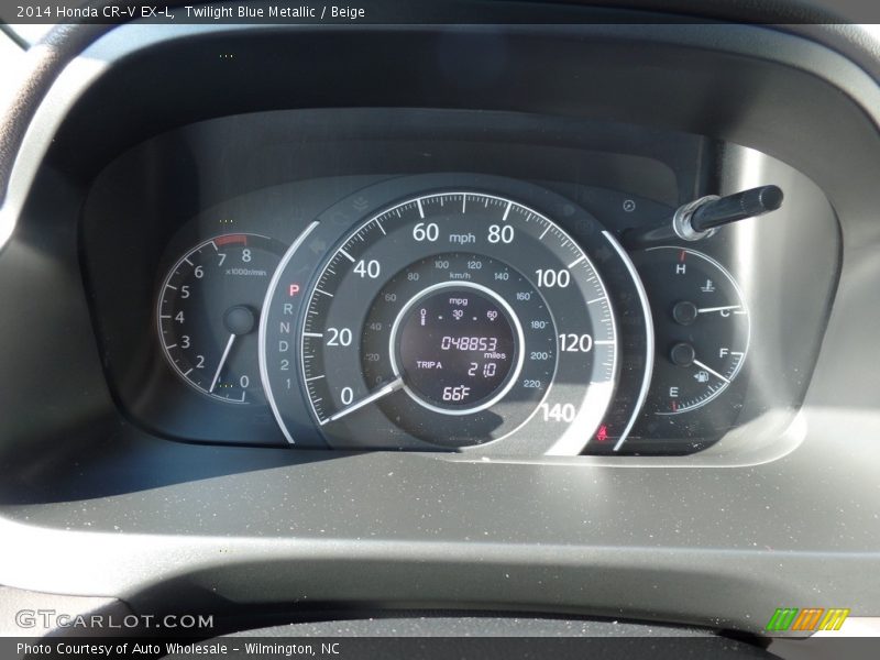 Twilight Blue Metallic / Beige 2014 Honda CR-V EX-L