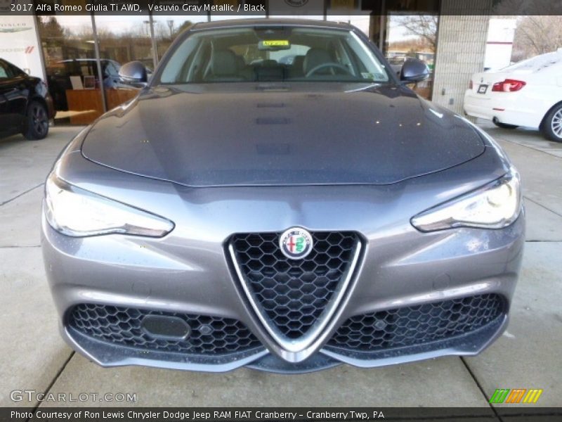 Vesuvio Gray Metallic / Black 2017 Alfa Romeo Giulia Ti AWD