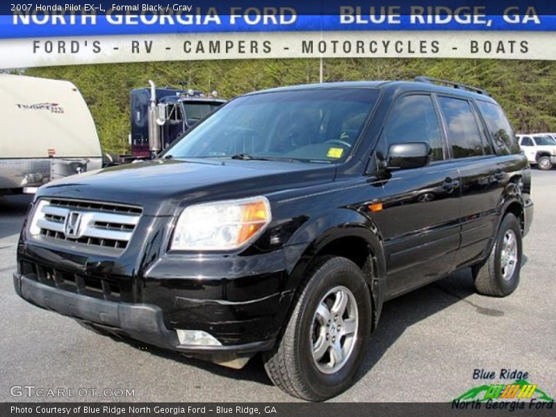 Formal Black / Gray 2007 Honda Pilot EX-L