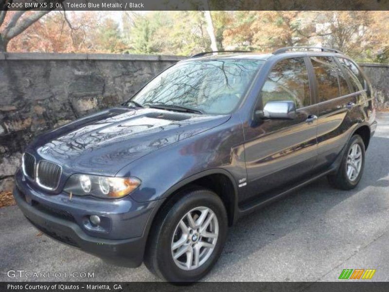 Toledo Blue Metallic / Black 2006 BMW X5 3.0i